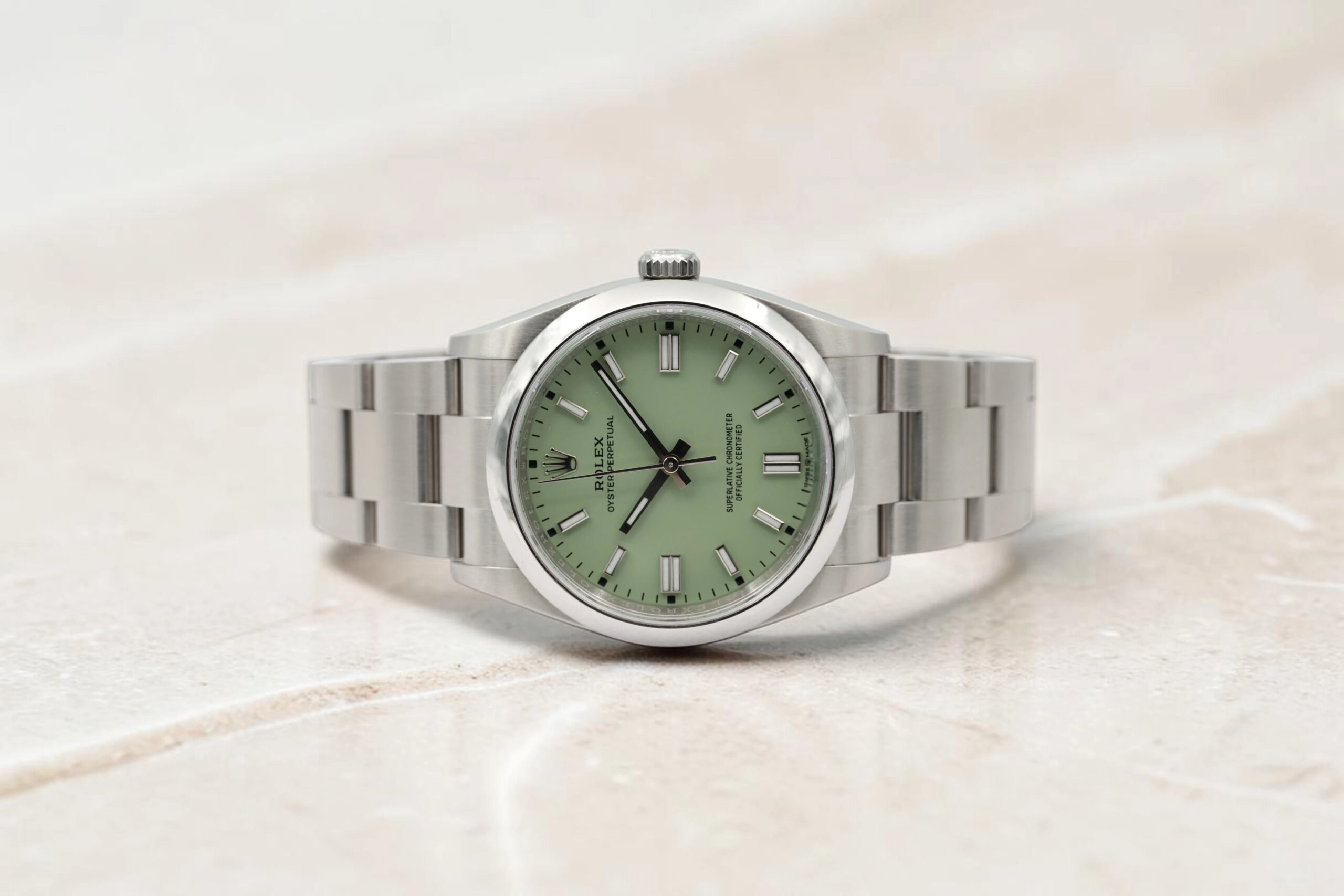 Rolex – Oyster Perpetual – Pistachio Dial – 126000 – 2025 - Image 2