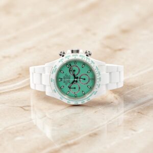 Alternative view of AET Remould – Daytona – Biscay Green Dial – 2025
